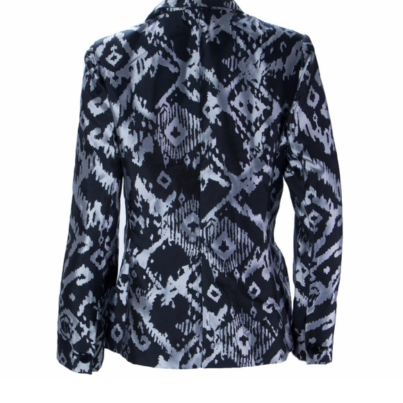 Stevie Mac New York Black & Gray Patterned Blazer Size 10 New NWT - Picture 2 of 5